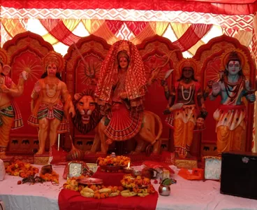 Mata Rani darbar with lion statues